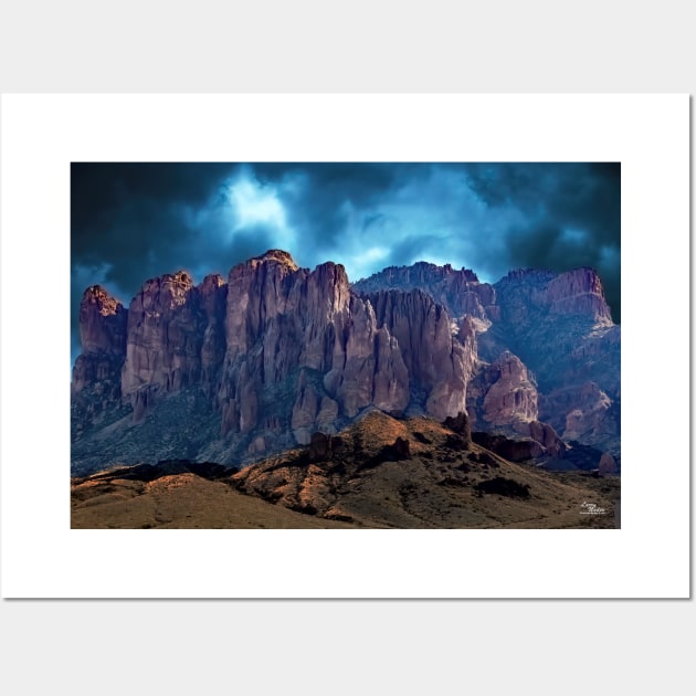 Dark Skies Over the Superstition Mountains Wall Art by LarryNaderPhoto